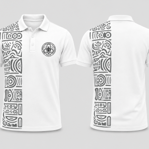 Polo neck tshirt white