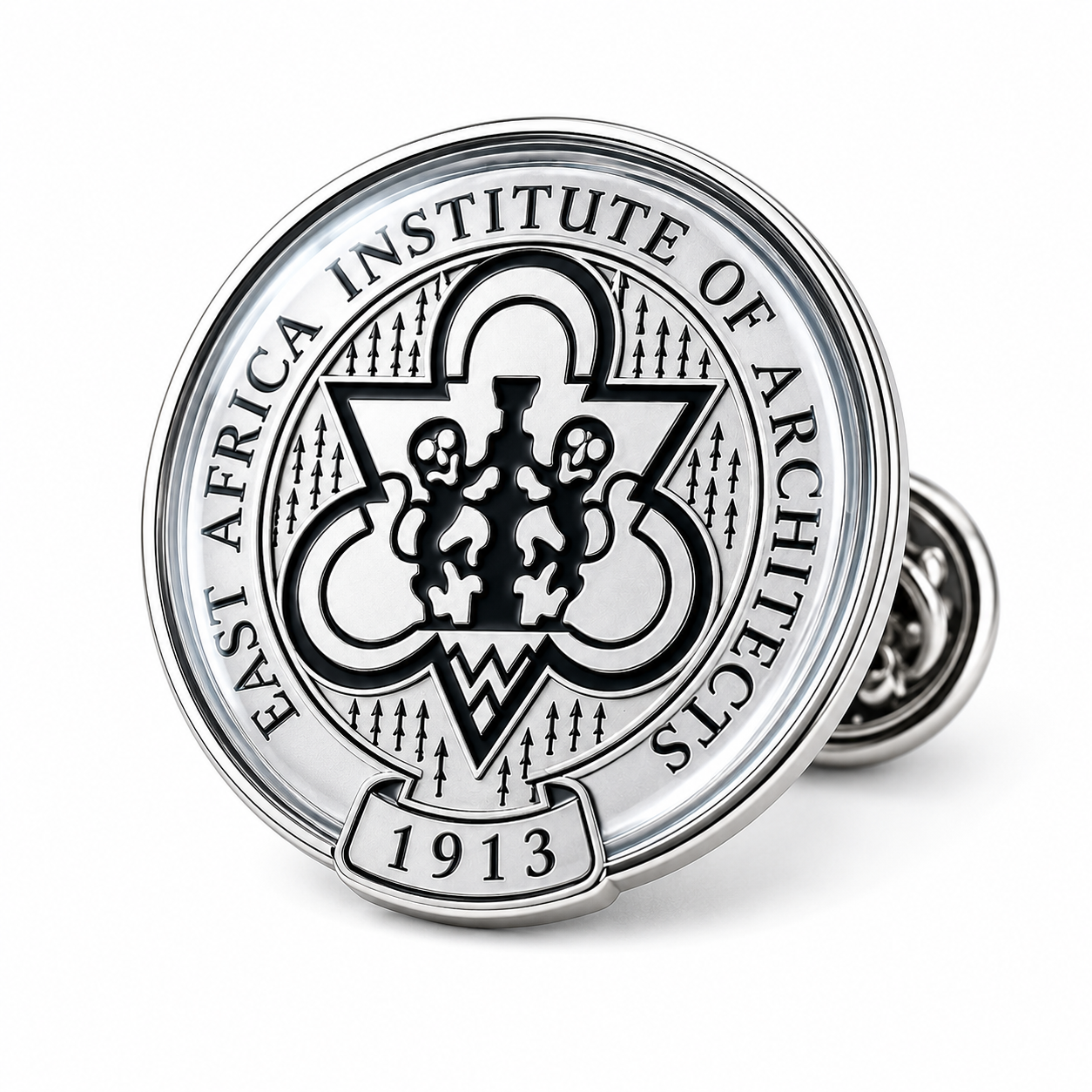 Silver White Lapel Pins